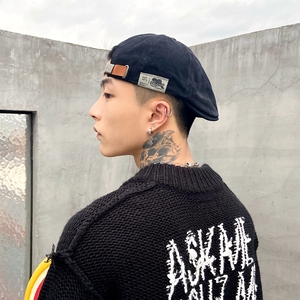 日系街头帽子潮牌贴布贝雷帽男夏秋季百搭反戴鸭舌帽前进帽女棒球