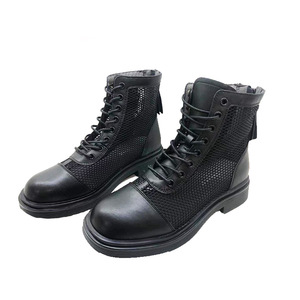 明熙 女网靴2022年春夏新款女士小半靴时尚百搭网鞋 21b6387女靴