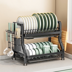 厨房沥水碗碟架晾放碗架碗盘收纳架碗柜洗碗池碗筷收纳盒置物架
