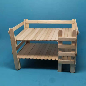diy小床模型 幼儿园手工制作 拼装木制玩具 小发明 雪糕棒1人付款13