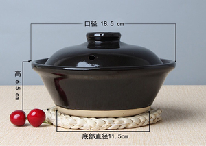 煲仔饭机专用砂锅瓦煲 黑色传统陶瓷煲仔饭锅瓦煲汤煲煲仔炉砂锅