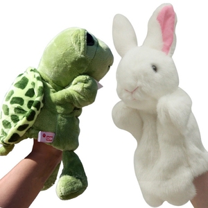 动物玩具龟兔赛跑手偶故事毛绒安抚玩偶儿童表演剧幼儿早教小白兔