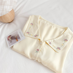 芝士玫瑰 |优雅法式睡裙夏季女款短袖薄款贡缎棉绸黄色夏天睡衣女