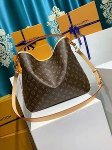 正品代购lv女士delightful老花购物袋子中古托特包单肩斜跨女包