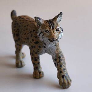 正版法国papo仿真山猫猞猁动物模型摆件玩具