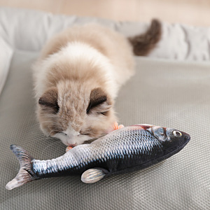 新款仿真鱼逗猫玩具 触感电动摆尾usb充电猫咪玩具 宠物毛绒玩具