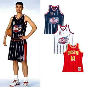 mitchellness 复古mn 姚明 火箭队 大火箭番茄炒蛋 sw球迷版球衣