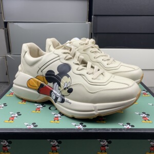 包冠希gucci x disney古驰米奇米老鼠老爹鞋rhyton古奇低帮运动鞋