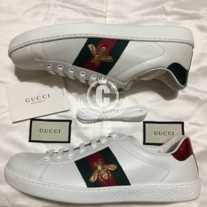 包冠希gucci古奇刺绣小蜜蜂小白鞋古驰红绿条纹鸳鸯尾古驰板鞋