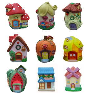 卡通/房子模型陶瓷彩绘白胚涂色石膏娃娃上色儿童diy手工画存钱罐