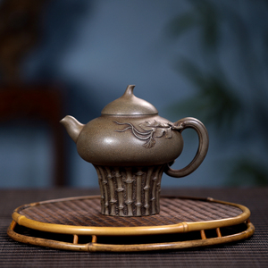 台湾回流壶名家全手工紫砂壶汪寅仙真品早期老茶壶原矿老段泥葫芦