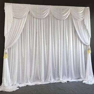 白事灵堂背景布殡仪馆灵棚全套布置葬礼装饰用品黑白布幔丧事纱幔