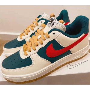 耐克定制鞋nike by you air force 1空军一号雨林牛油果绿板鞋
