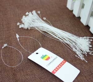 商标吊牌塑料扣子衣服商标子母扣吊牌线手穿塑胶绳子服装辅料包邮