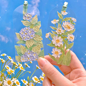 干花书签手工diy材料透明标本贴瓶子六一小学生自制压花植物押花
