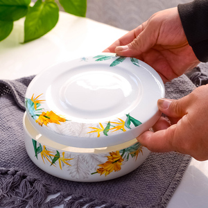 带盖陶瓷蒸蛋盖碗家用骨瓷保鲜碗泡方便面蒸箱用瓷盖子盘隔水炖碗