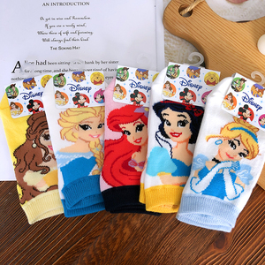 韩国kikiya可爱卡通儿童袜子甜美小女孩短筒棉袜童话公主女童短袜