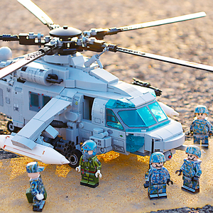 乐高积木军事系列大型运输战斗飞机直升机拼装模型男孩6-18岁益智