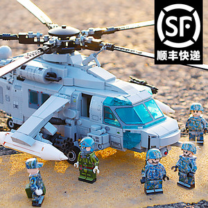 乐高战斗飞机积木直升机军事系列大型运输机拼装男孩6-18益智六一