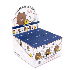 台湾line friends布朗熊可妮兔旅行系列公仔盲盒9款幸运盒子礼物