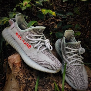 adidas yeezy 350 v2可燃冰 冰蓝斑马 椰子男女休闲跑步鞋 b37571