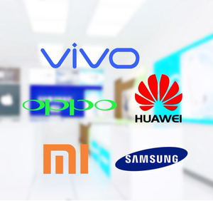 苹果华为小米三星oppo数码通讯手机品牌标志玻璃门贴纸装饰墙贴画