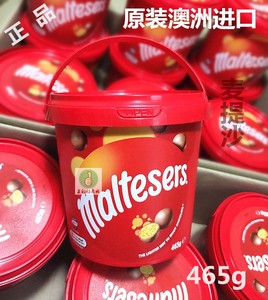 澳洲进口Maltesers麦提莎桶装465g休闲零食牛奶夹心巧克力麦丽素