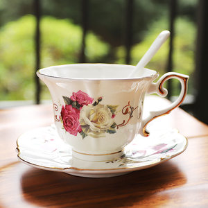 欧式的红茶杯陶瓷咖啡英式小奢华杯下午茶式套装杯碟精致骨瓷单个