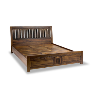 闳约君和家具赞比亚血檀新中式非洲黑檀木家具 床