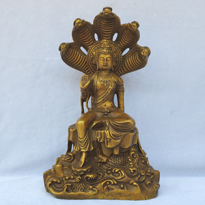黄铜蛇仙观音铜像供奉保家仙神像模具铸造家居祠堂风水摆件工艺品