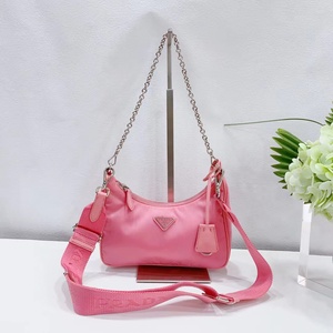 【中古优品】二手prada普拉达粉色hobo三合一斜挎包8123196