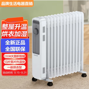艾美特油汀取暖器家用节能电暖气热烤火器大面积速热油丁WU13-X3