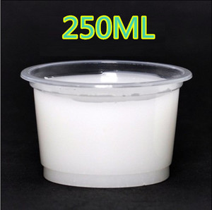 250300ml一次性透明光塑料打包汤碗汤杯布丁双皮奶杯酸奶杯带盖