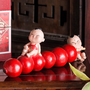 创意中国福娃糖葫芦福禄连连吉祥新年摆件卧室玄关装饰结婚礼品