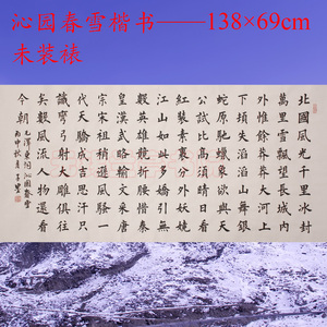 沁园春雪字画楷书