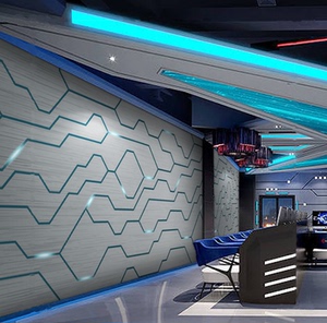 创意科技感墙纸科幻太空舱壁纸办公室墙布背景墙电竞网吧酒店壁画