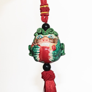 金门风狮爷厦门南普陀保平安招财鼓浪屿工艺品车挂交趾陶风狮爷