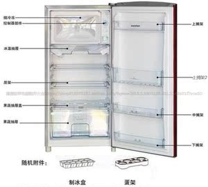 适用容声BC-150冰箱抽屉 门搁架 果菜盒 储物盒 门封 冷冻门 门盖