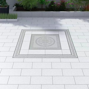 室外庭院拼花地铺石院子地砖12mm厚石英砖别墅花园户外防滑地面砖