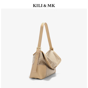 香港kili&mk帆布单肩大包包女小众高级感大容量通勤软皮托特包