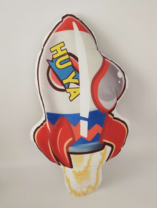 虎牙一号抱枕 异形靠垫diy 直播火箭抱枕装座椅靠垫 摆件生日礼物