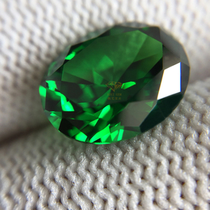 祖母绿宝石绿锆石戒指戒面裸石未镶嵌椭圆形吊坠配饰尖底刻面diy