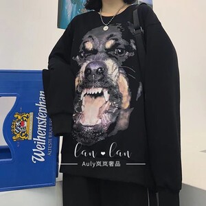 givenchy/纪梵希 新款狗头印花logo休闲长袖圆领套头卫衣男女外套