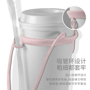 咖啡杯拎绳杯套奶茶杯带环保可爱创意杯袋硅胶饮料杯手提随行杯绳