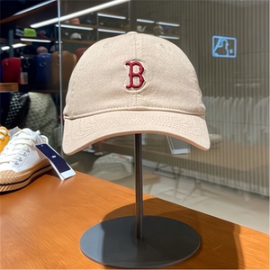 韩国mlb卡其帽子封口休闲b字母圆顶出游cp19不可调节遮阳帽夏鸭舌