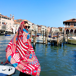 2017夏季新款海边沙滩度假民族风印花防晒披肩空调围巾女秋冬纱巾