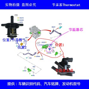 适配长安汽车福特福克斯 翼博 嘉年华1.0T发动机总成 芯子 节温器