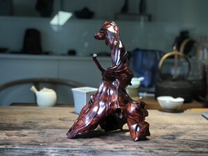 直播间专拍链接海南黄花梨彩色油梨老料雕刻禅意枯荷