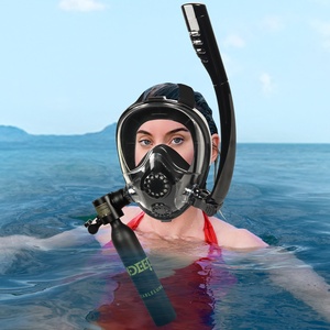 深海小型便携式潜水氧气瓶罐全封闭氧气面罩装备全套眼镜带呼吸管