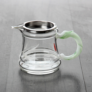 CHIKAO奇高耐热玻璃加厚公道杯茶漏分茶器茶海公杯琉璃把手280ML